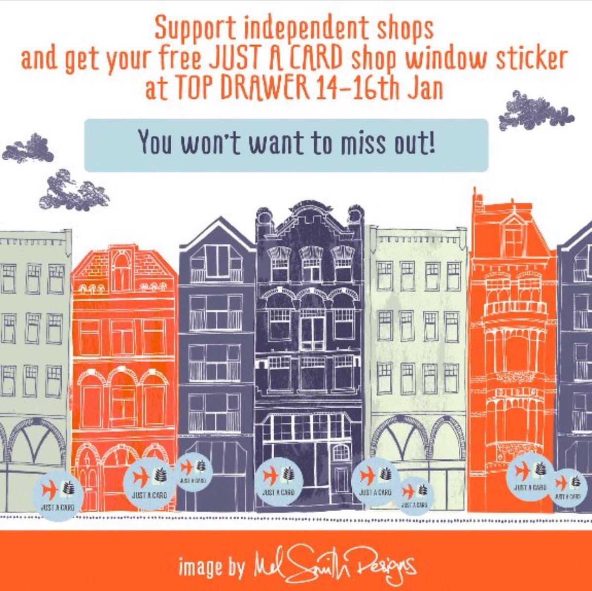 Justacard1's tweet image. We work INCREDIBLY hard encouraging people to support independent shops &amp;amp; makers like YOU! 

PLEASE help us spread word about our shop stickers - this is HUGE for the campaign but we can't do this alone! Read our website - stickers available from @TopDrawerLondon 

SHARE &amp;amp; RT 👇