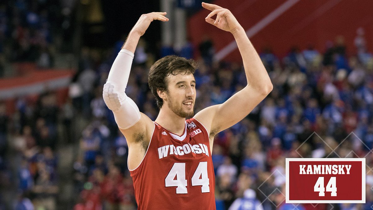 BadgerMBB's tweet photo. On Feb. 15, we'll be retiring the jersey of Frank Kaminsky and hanging his No. 44 in the Kohl Center rafters. Over the next 44 days, we'll be listing 44 reasons why we love @FSKPart3.

#44Ever || https://t.co/M9Ro9SAMZk https://t.co/rAabCIZfNg