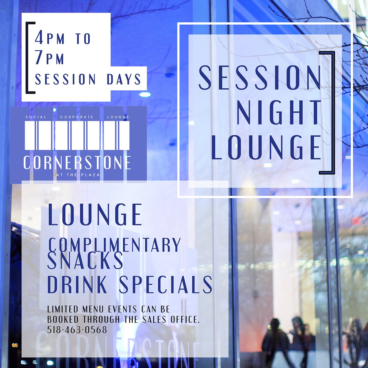 Great complimentary bites at Cornerstone with purchase of a beverage above the Concourse. Come have a drink after #NYSOTS #Cuomo #SNL #MazzoneHospitality #NYSPlaza #Arancini #PorkandKaleCrostini