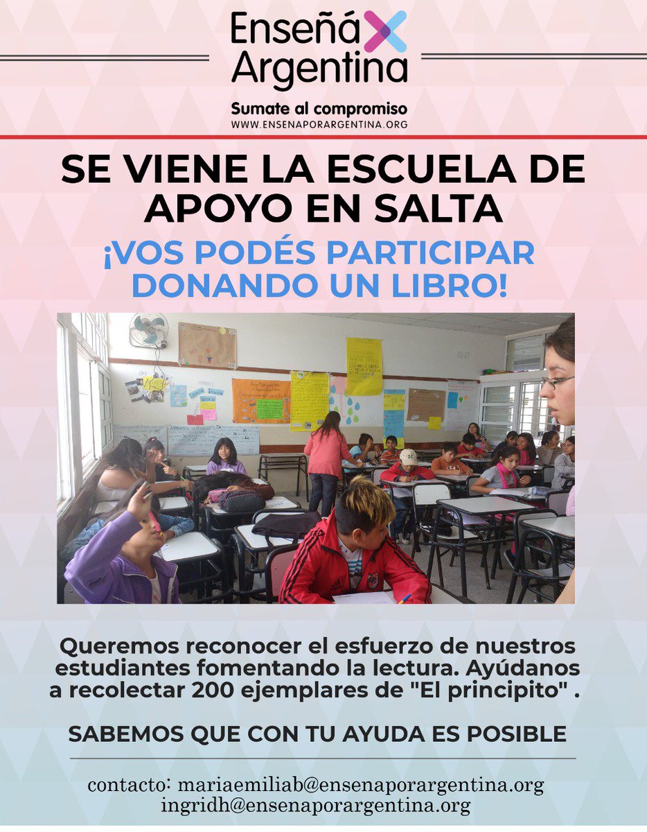 jessspiene's tweet photo. #ExA #DonaUnLibro #EnseñáPorArgentina #Salta https://t.co/Qj9M99MGDu