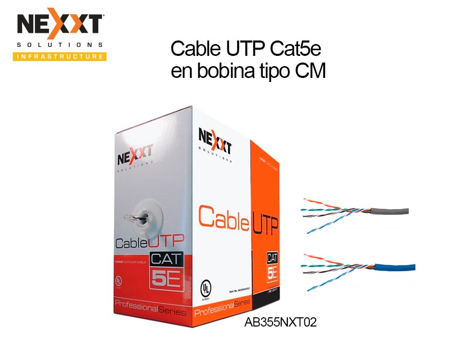 playa Discriminatorio huevo Nexxt Solutions on Twitter: "Nuestro cable UTP Cat5e en Bobina está  diseñado para la transmisión de datos a alta velocidad. Conoce sus  características 👉https://t.co/aZClDqsROM https://t.co/ZA8DGrZYAU" / Twitter