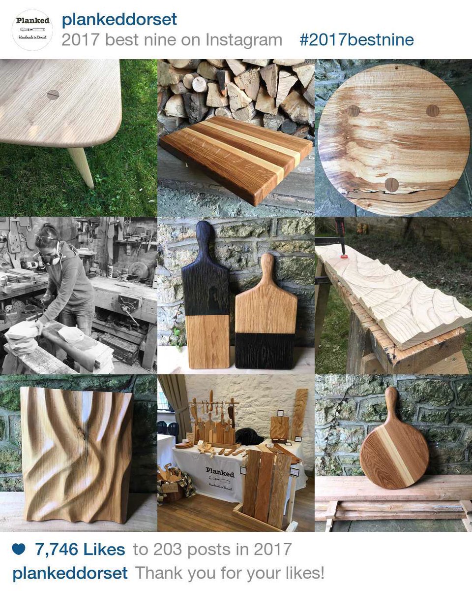 Thanks for all the support last year... here’s to another good one! 🌳 #handmade #Dorset #bestnine2017 #furniture #homeware