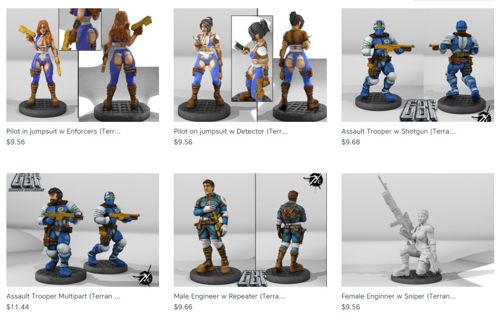 Galactic Battlefare miniatures Galactic Battlefare miniatures