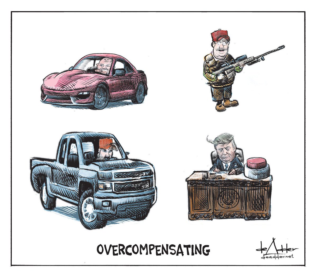 deAdder's tweet image. Cartoon for January 3. #trump #ButtonEnvy #Button #buttongate