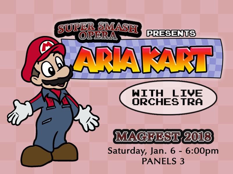 SuperSmashOpera's tweet photo. Chorus Master and "Mario", we bring you Jesse Buddington! Join us this Saturday at "Super Smash Opera presents #AriaKart" at @Magfest 2018 https://t.co/wPHocVZkVW
