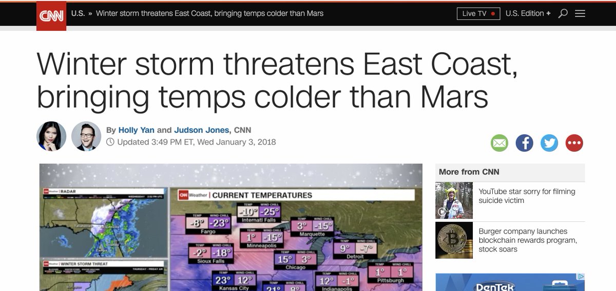 BrendansWeather's tweet photo. Finally put in terms I think we can all relate too #dumbheadlines https://t.co/LLcB9uERga