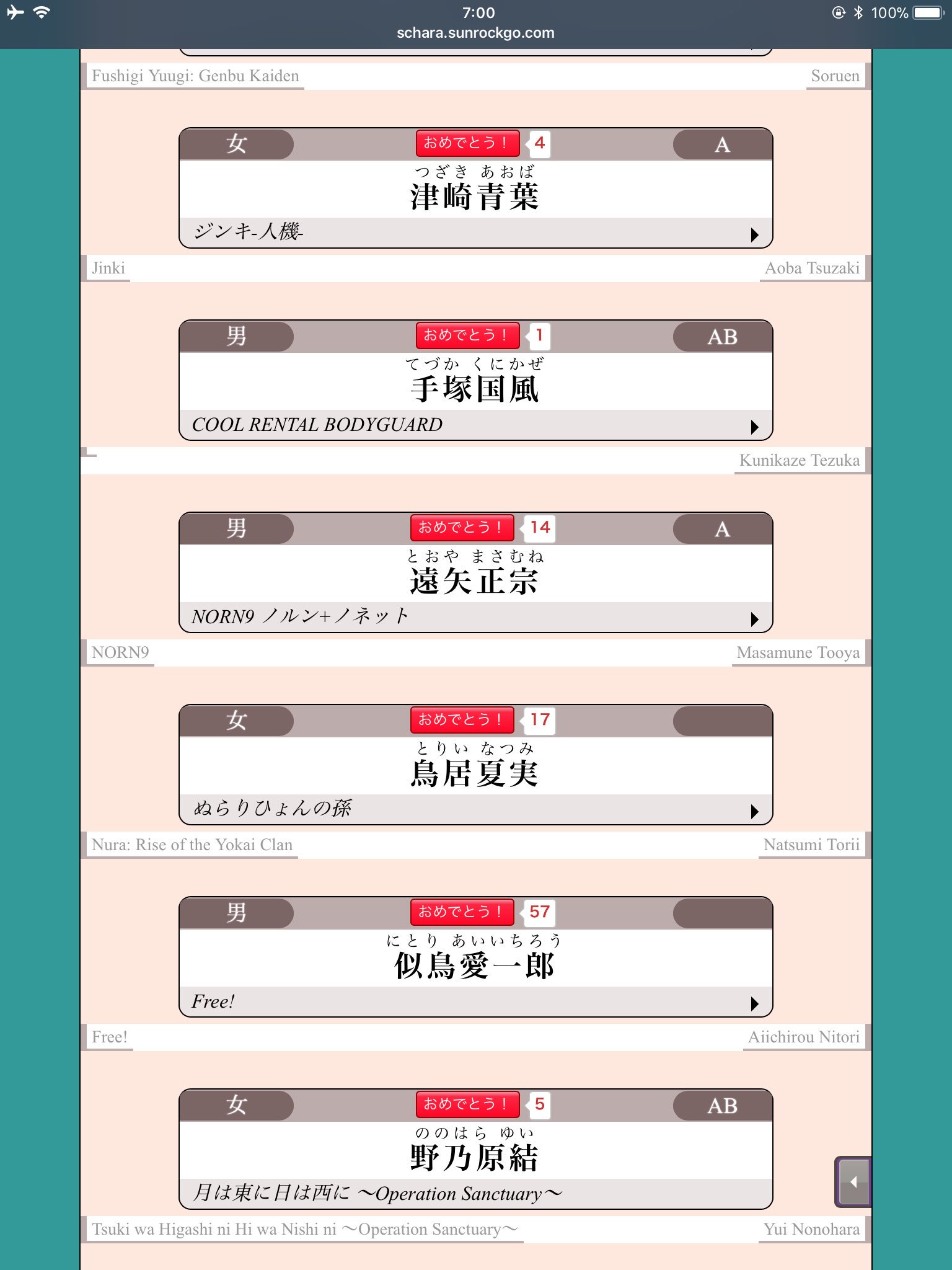 今日誕生日のアニメキャラ Twitter Search Twitter
