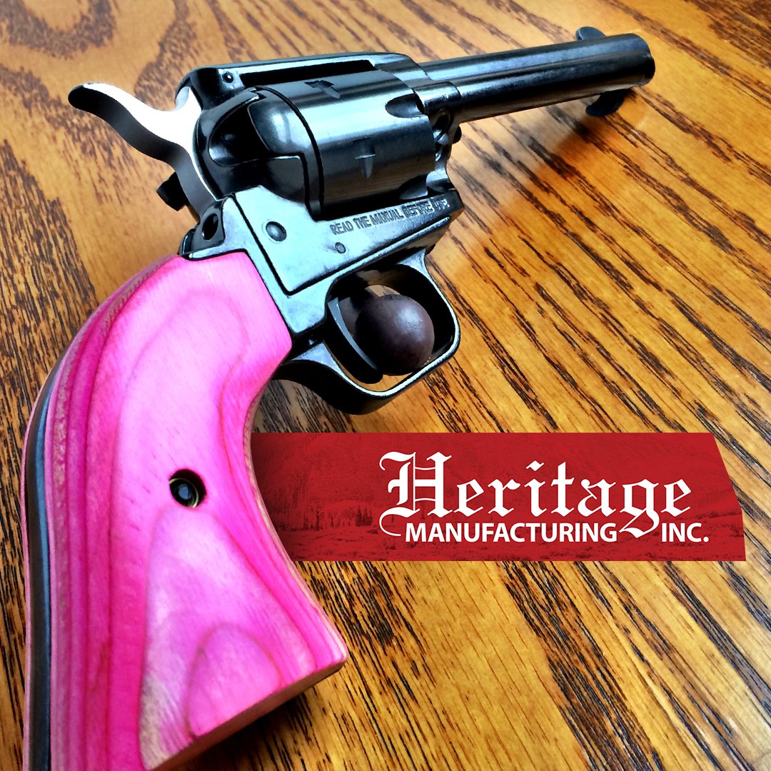 heritagemfginc's tweet photo. Grip of the Week: Pink Regular (GR-PR) on a Heritage .22 caliber 6-shot. #heritagefirearms #6shot #grips https://t.co/2Fy3EvER4Q