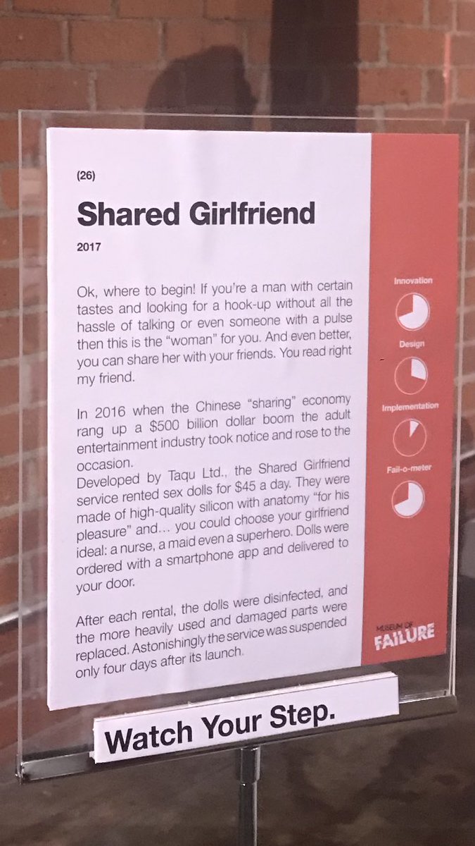 In light of our recent @TheDoctors #SexRobots topic, had to photo opp  #MuseumOfFailure Sex Doll exhibit: Shutdown in just 4days (in China)