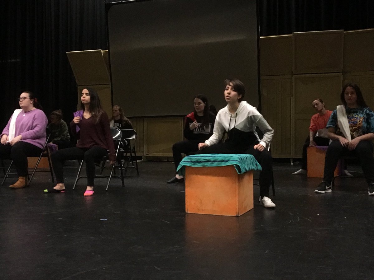 dsmithela's tweet photo. First rehearsals for The Pajama Game, the spring musical at the HS! https://t.co/YsiOdHQpB9