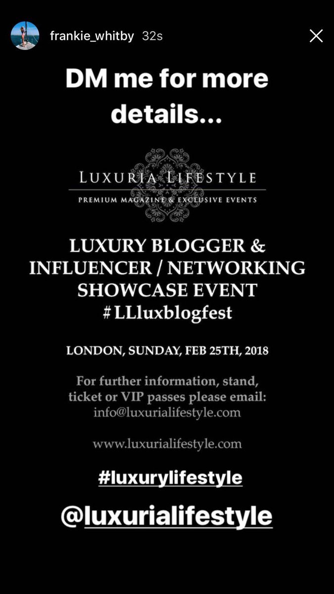 AshLuxeBibleUK's tweet photo. Excited for our first ever Luxury Blogger Festival - a networking showcase event with an insight into blogging, brands & speakers. SUN 25th FEB. More details soon. Contact us for ticket info & exhibitor info! #LLluxblogfest #luxurialifestyle #bloggers #bloggerevent #luxury https://t.co/kh8p9uZcgx