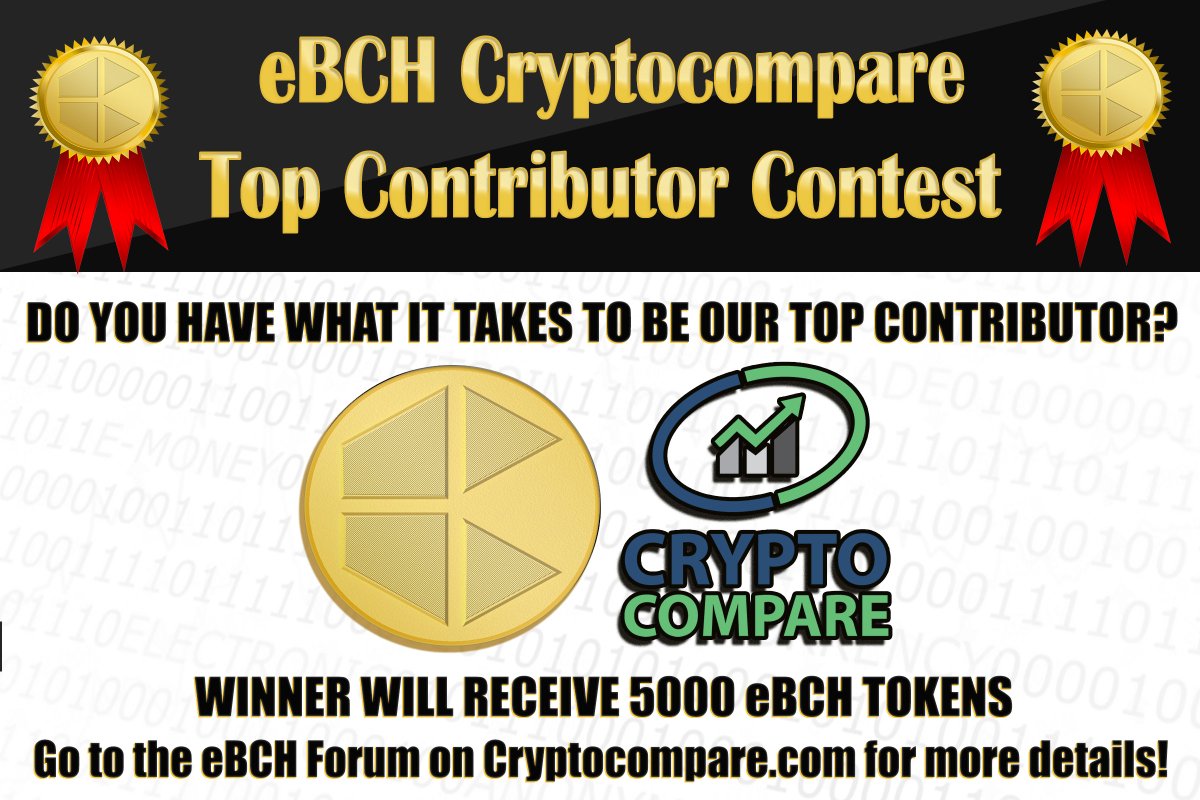 CoinPulseEx's tweet photo. Join our new Top Contributor  eBCH Cryptocompare contest!
The winner will receive 5000 eBCH Tokens.

To enter go to the link below, read contest guidelines carefully &amp; comment on the link below to enter.
. https://t.co/lw8b4aZFgM

#EBCH #ebchcoin #coinpulse #cryptocompare https://t.co/8QQz2AFniz