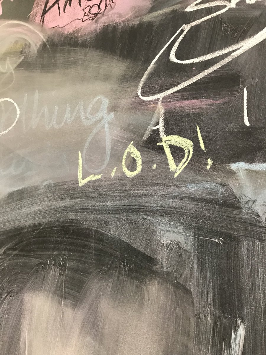 lavoixinconnue's tweet image. We have a chalkboard wall in the break room at work. So of course I must do my part. #LOD #anyrequests ?