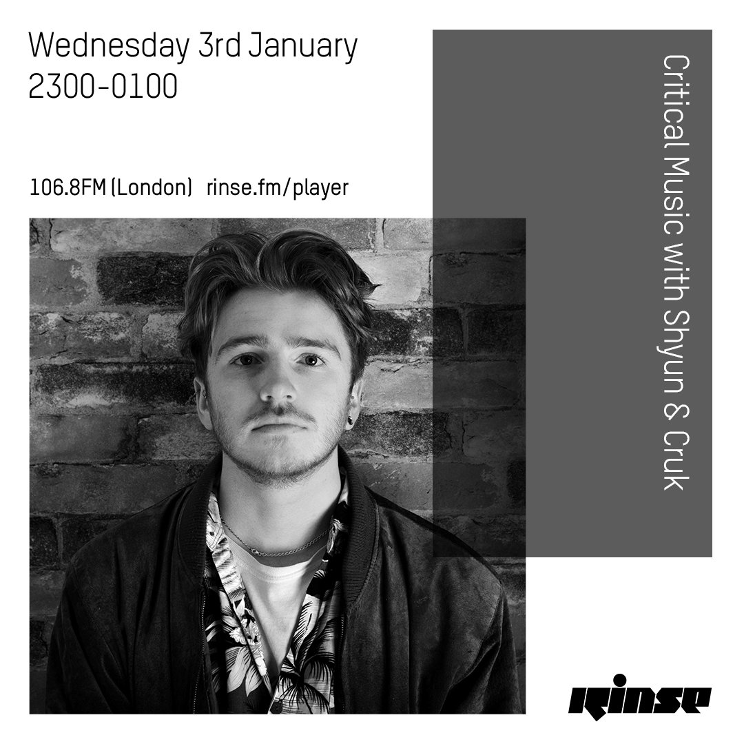 CruKdnb's tweet photo. About to step up on @RinseFM w/ @ShyunDnB for the next few hours! Lock in here - https://t.co/lAMu2CAVVl https://t.co/JyTBz58O6C