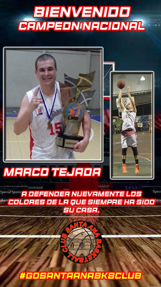 SantaAnaBKBClub's tweet photo. Bienvenido Marco Tejada. #GoSantaAnaBKBClub https://t.co/r7ZitSgmHt