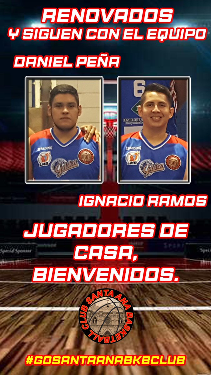 SantaAnaBKBClub's tweet photo. Bienvenidos Daniel y Nacho. #GoSantaAnaBKBClub https://t.co/F1qAtfnFYi