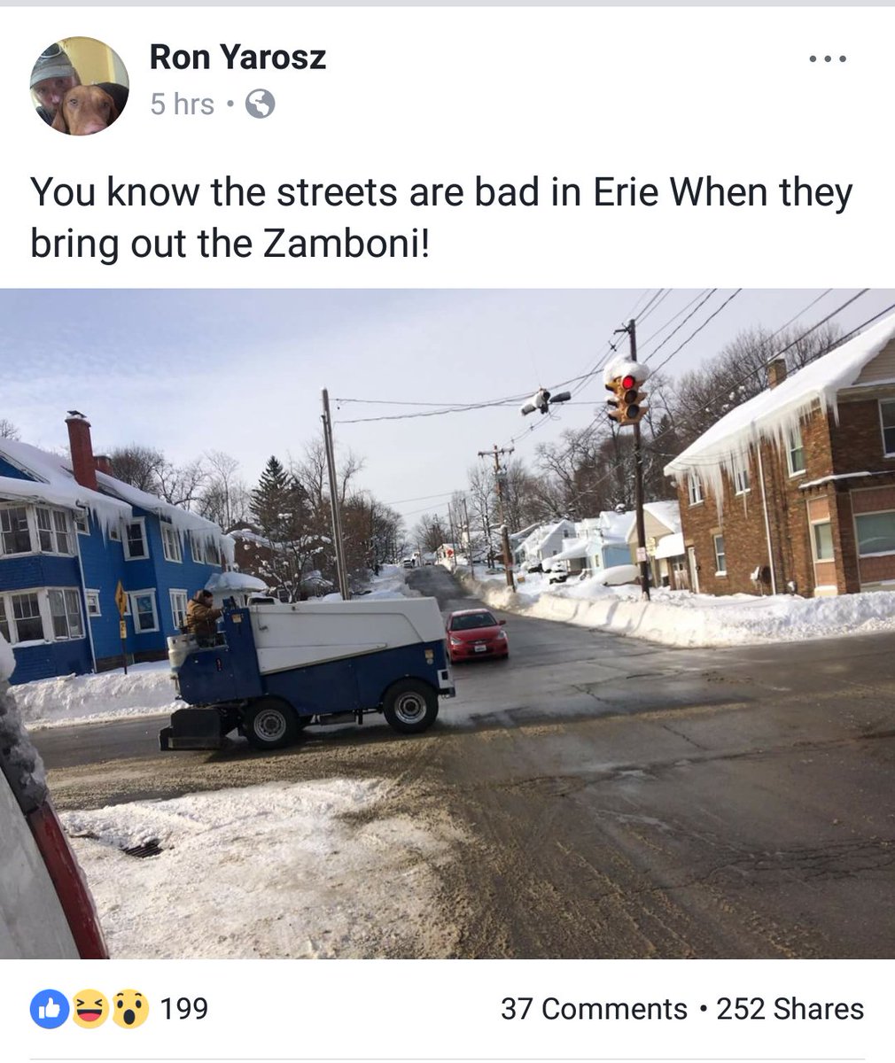 PennsylvaniaPro's tweet image. It&apos;s gotten to this in Erie. #Zamboni #ErieProblems #PAproblems