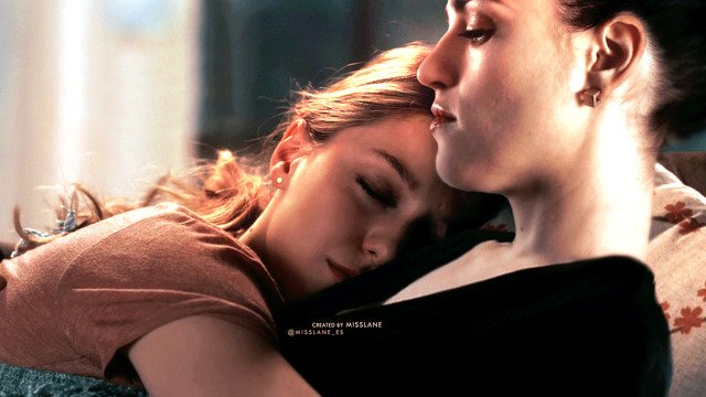 CEOLCorp's tweet image. [Lena hooks her fingers hold of @Supergirl_KaraD and draws her close to the open sofa and lies both of them down. She puts a blanket over them and lets Kara get comfortable.]