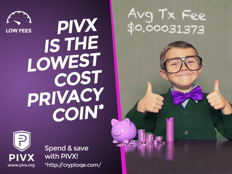 _PIVX's tweet photo. With $PIVX #PoS you’re rewarded PIV simply for having PIV.  

With our ridiculously low transaction fee - you get to share that wealth however you choose, without breaking the bank! 

#CryptoCurrency #BlockChain #Privacy #Community
$BTC $LTC $ETH https://t.co/qVSwqgjcK3