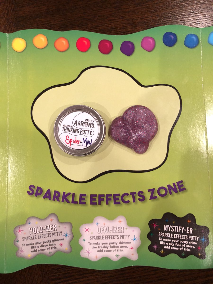 OpenWindowTime's tweet image. “Spider-Man” - Cyan, Magenta, and  Opal-izer #mythinkingputty @ThinkingPutty