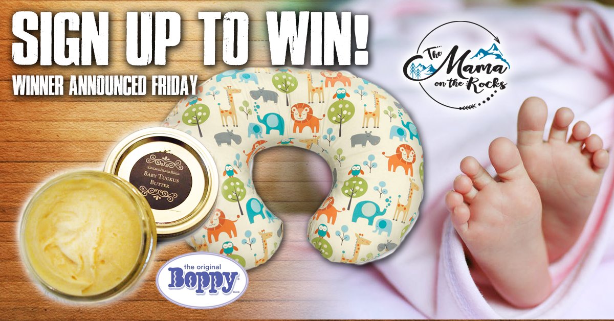 mamaontherockz's tweet photo. ReTWEET to Win! Winner announced Friday,1/5. #Boppy #TuckusButter #TheMamaOnTheRocks #giveaway https://t.co/v2q5LaAu1W
