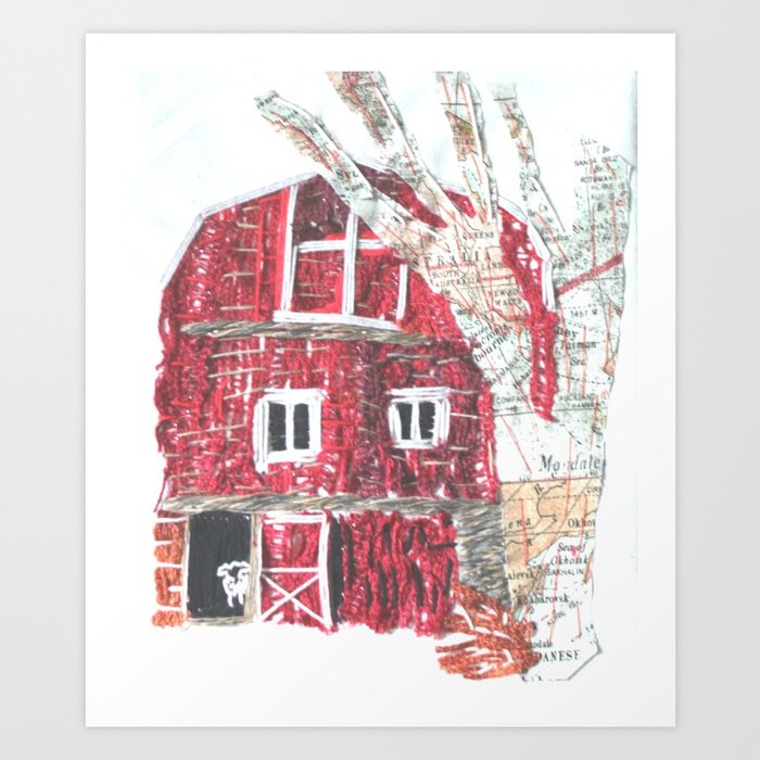 CathM_Johnson's tweet photo. Red Barn
#freestylesewing #handmade #embroideryart #society6 https://t.co/SAQB2EfmsD