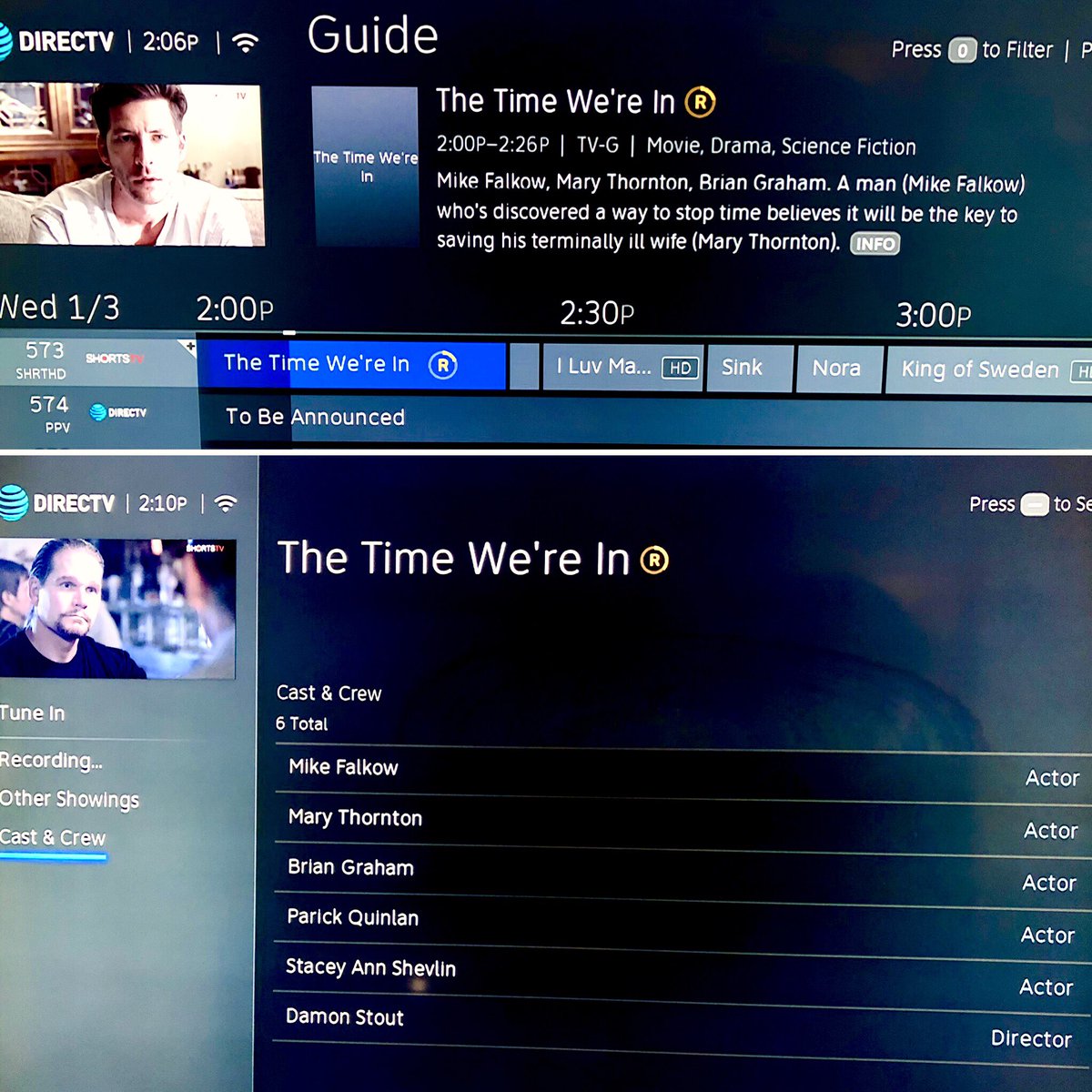 TTWI_movie's tweet photo. Seeing the short in rotation this #NewYear via @ShortsTVUS and @DIRECTV -thanks👍🏻 https://t.co/4lCwQwVTCn