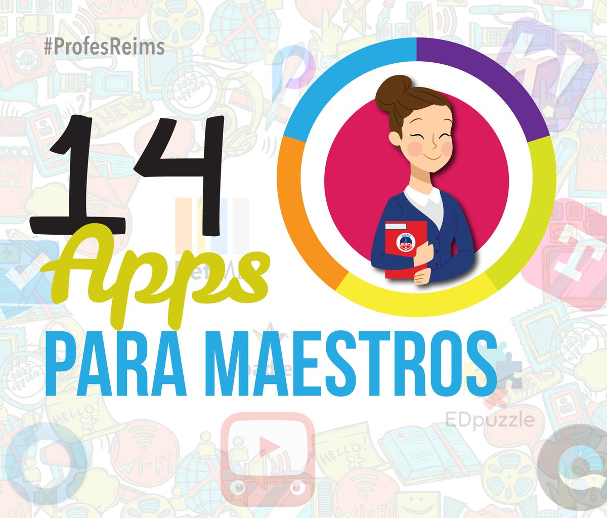 ReimsOficial's tweet photo. #ProfeReims te compartimos 14 Apps para trabajar dentro del aula. > https://t.co/VJnx0PoDKP
Y tú, ¿cuáles utilizas? https://t.co/tTijqQ8RL9