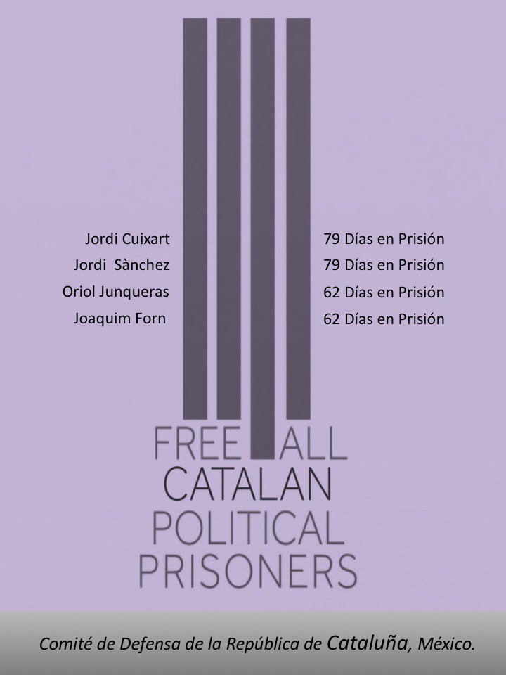 Libertad Presos Políticos Catalanes #withcatalonia #LlibertatPresosPolitics #CDRCatalunya #CDRmexico #UsVolemacasa