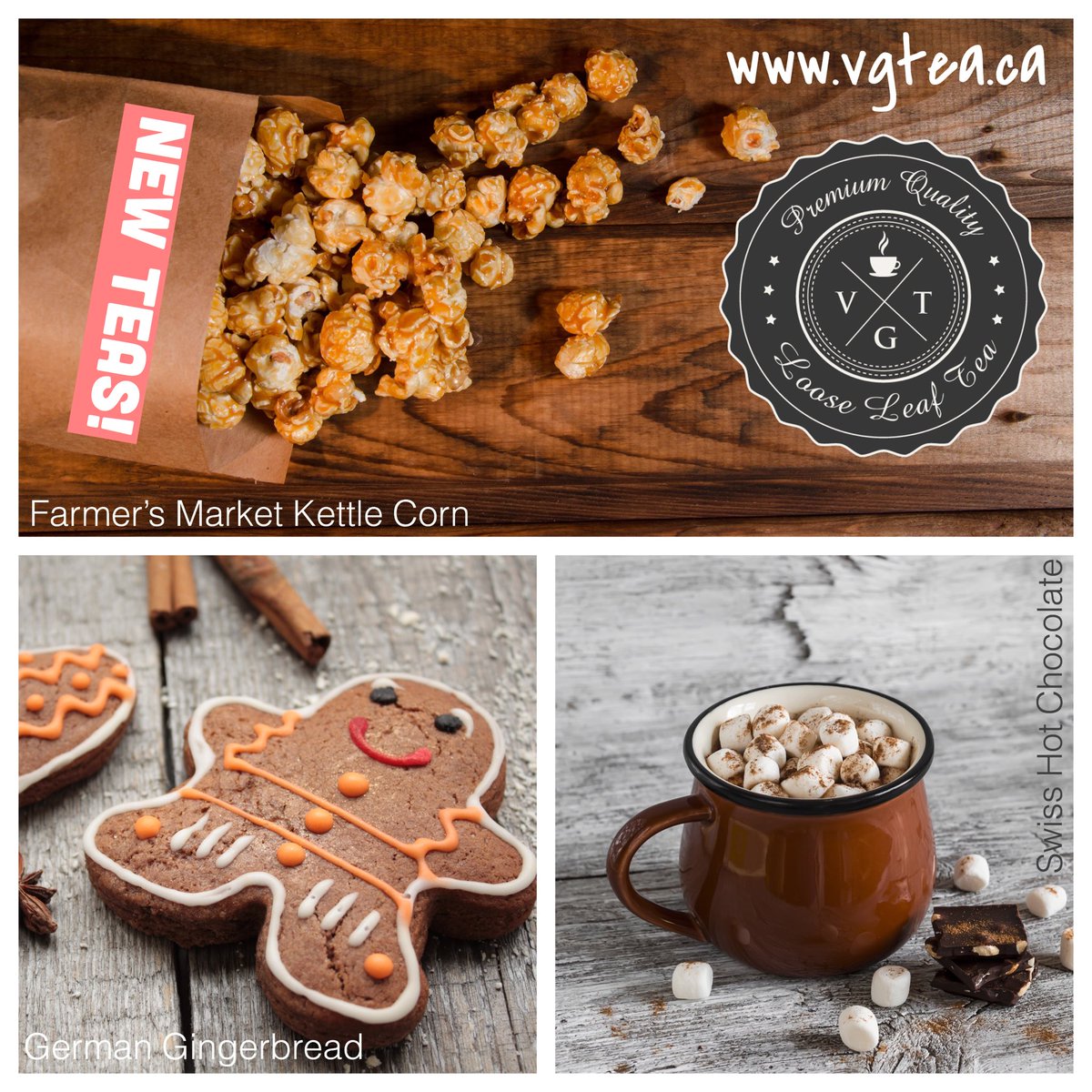 New teas at vgtea.ca to help with the winter blahs...
Kettle Corn, Gingerbread and Hot Chocolate! ☕️😋 #tea #mmm #hamont #shoplocal