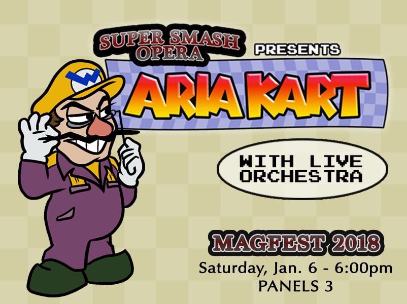 SuperSmashOpera's tweet photo. Bonnie @BlackCatBonfeed traded in her Link tights for Wario pants! Join us this Saturday at “Super Smash Opera presents #AriaKart @Magfest! https://t.co/5dmfaC9YIY