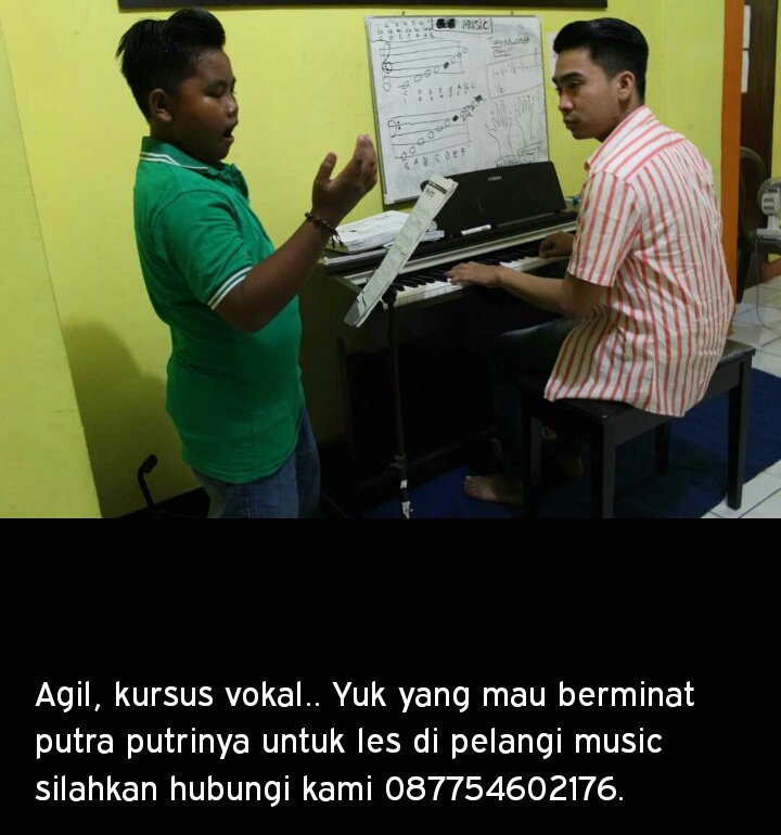 Yuk yg mau les musik di pelangi musik hubungi kami 087754602176, area Probolinggo kota.