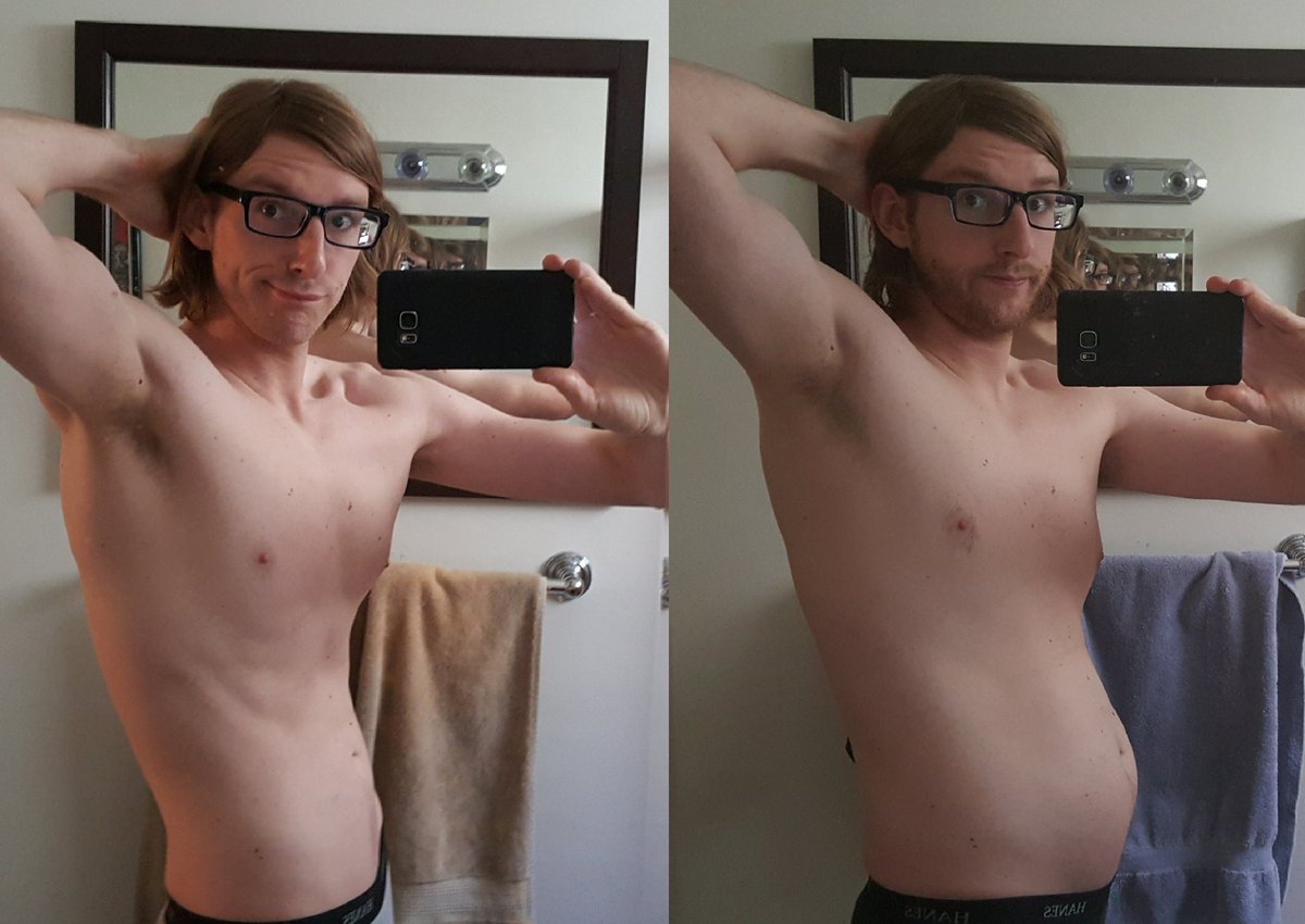 jeremiahstandup's tweet photo. BEFORE AND AFTER #WeightGainDecember @tonyhinchcliffe WHAT HAVE YOU DONE TO ME?!?!
See me host #KillJeremiah this Monday @thecomedystore to see if this was worth it, haha! #DEATHSQUAD #30lbs https://t.co/72dsLDdQ5f