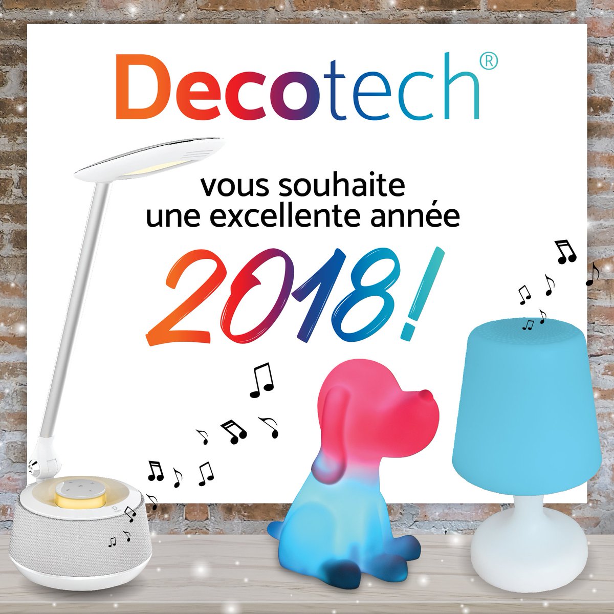 Decotechlights's tweet image. Meilleurs vœux 2018 avec Decotech !