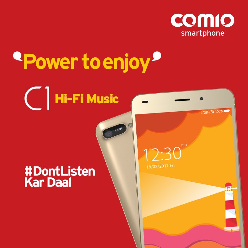 COMIO_IN's tweet photo. Begin your new year with your new power to enjoy with Comio C1 and its bombastic Hi-Fi Music feature.
.
#ComioC1 #PowerToEnjoy #DontListen Kar Daal https://t.co/IEHTldOiYA