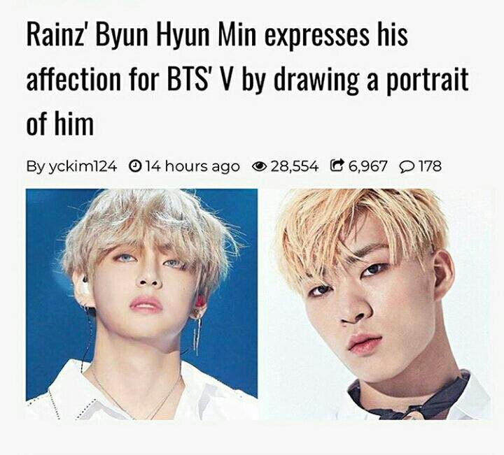 Byun Hyunmin Took the time to draw Taehyung, posted it on insta and said sweet supporting words to Taehyung.
