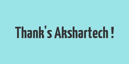 close_deals's tweet photo. Thank's for the follow Akshartech :) https://t.co/XgYs7DEH8F