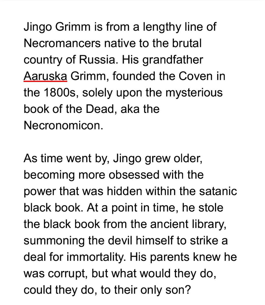 JingoTheDefiler's tweet photo. - Jingo Grimm -

💀 Age: 227 / 27 in human

💀 Necromancer

💀 Reserved, Arrogant.

💀 A show-off, Boastful.

💀 Sweet if you know him long enough. 

💀 Feeds on souls to maintain Immortality.

💀 Once in a while, human hearts.

RTs please? 💀 https://t.co/3muJ23KIk9