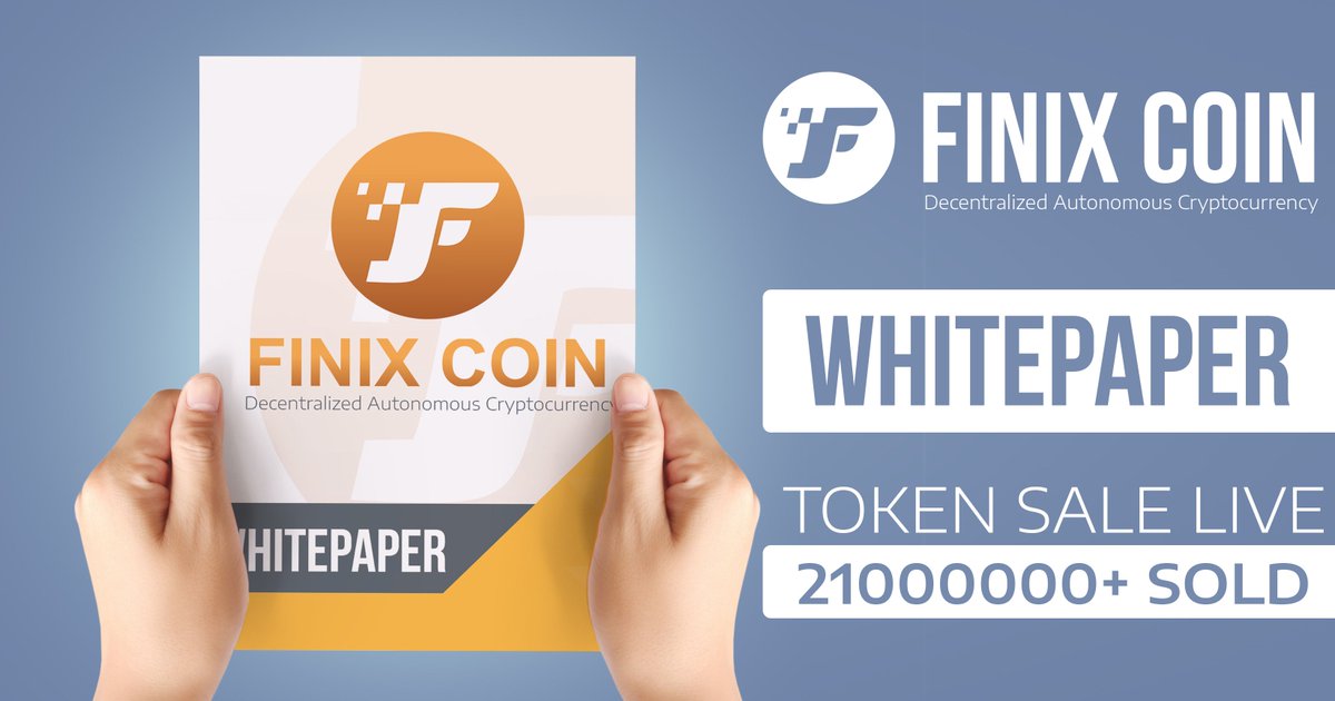 CoinFinix's tweet photo. Phase one is over now you can get 15% bonus.!!
Read our Whitepaper over here : https://t.co/UuFiFnnSe3

Join Our Token Sale : https://t.co/YaEJGa25UT

#bitcoin #cryptocurrency #finixcoin #tokensle #ico #whitepaper https://t.co/7uOSvMvFRR
