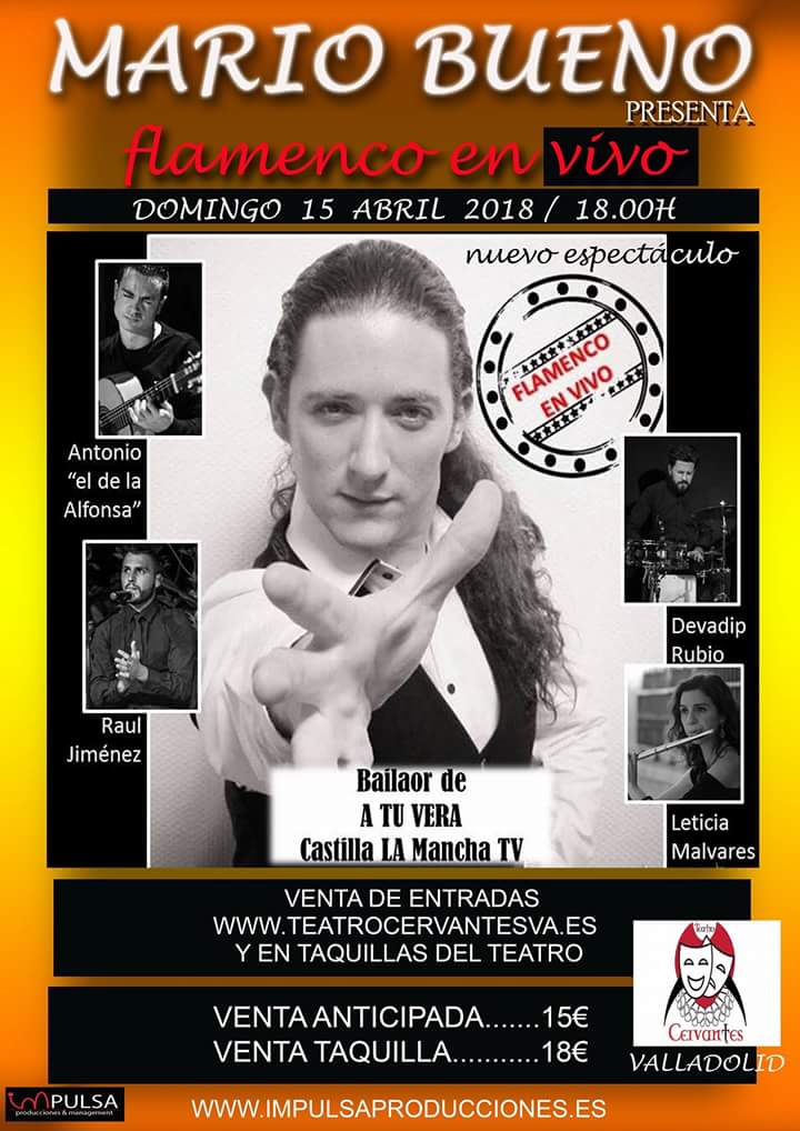 TCervantesVa's tweet photo. MARIO BUENO.... Flamenco en VIVO en el @TCervantesVa 

Domingo, 15 de Abril de 2018 https://t.co/gWEmEFKcYg