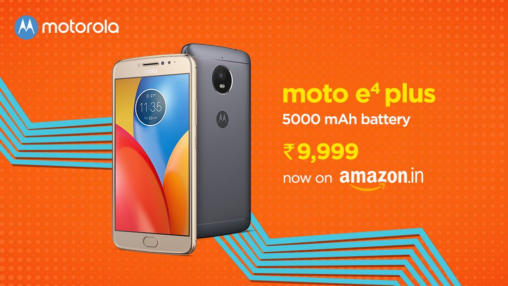 Motorola India on Twitter "We’re bringing our fastest selling, mostloved MotoE4Plus to