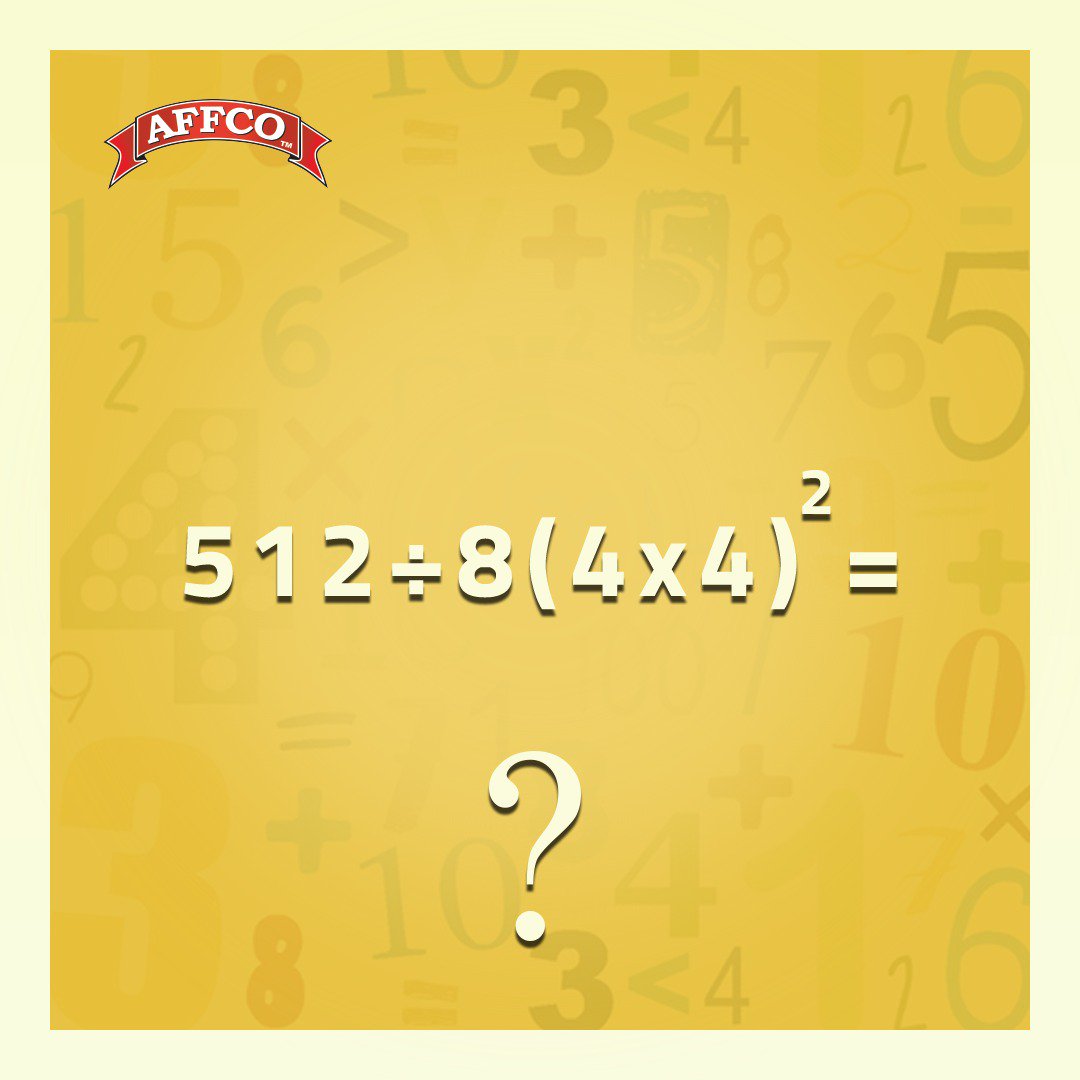 affcogroup's tweet photo. فكرك بتقدر تحلها؟! 🤔 شاركنا بجوابك واعمل منشن لصاحبك عبقري الرياضيات ليساعدك فيها 😆
#Affco #افكو https://t.co/Tl409BjsTE