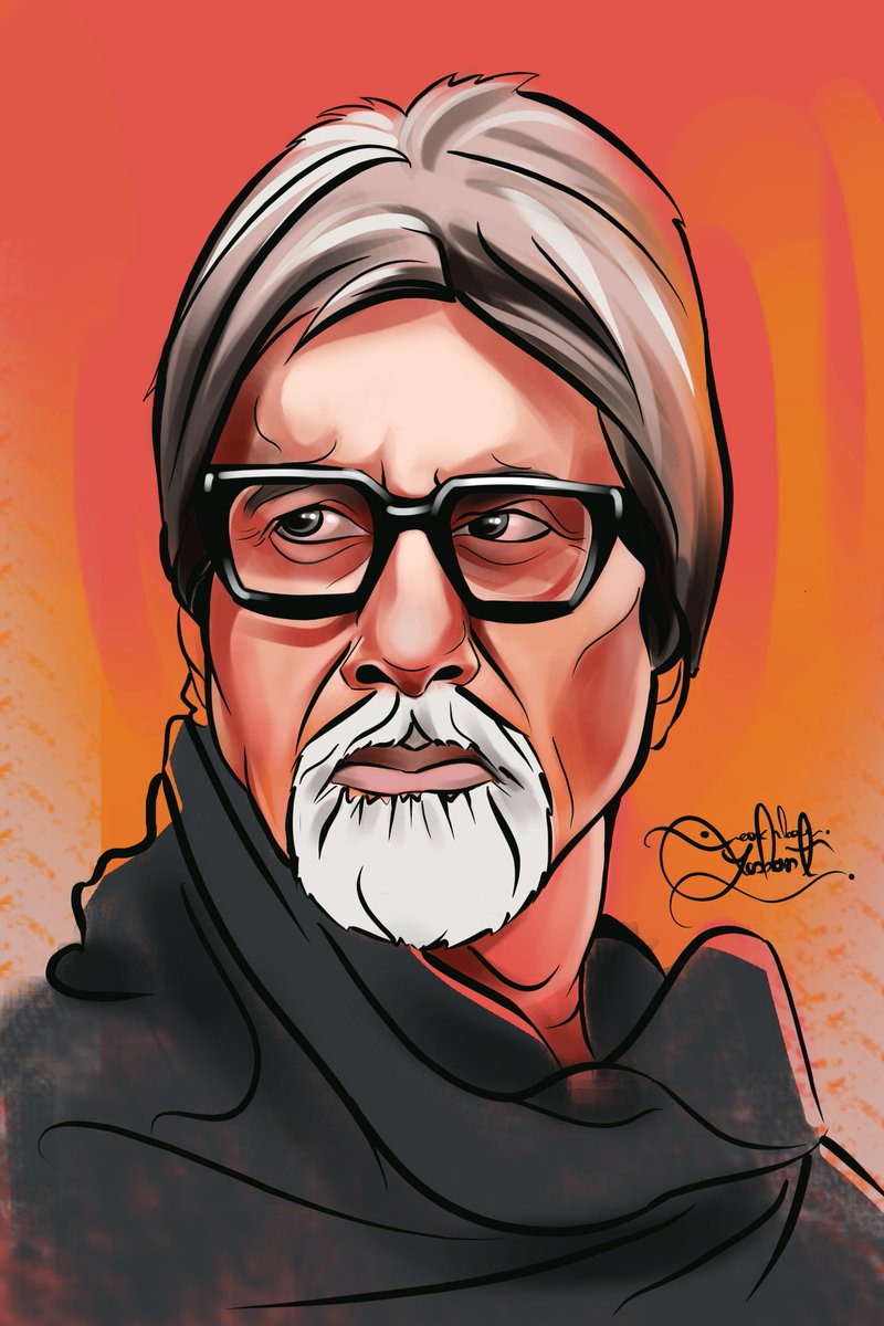 Pencil portrait of amitabh bachchan - DesiComments.com