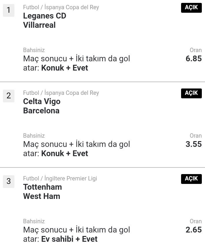 Sistem 2-3 takiplik.😉