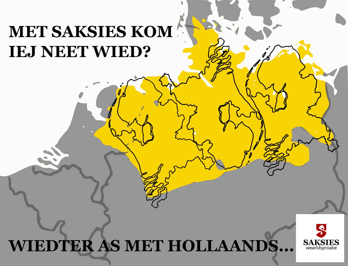 Netherlanders's tweet photo. Funny how they call Low Saxon a regional language, while the area where it's spoken covers three times the size of the Netherlands. https://t.co/bAPEWSVD8X