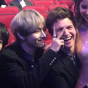 Ansel Elgort They have interacted a couple of times but you can see how precious it is when they cross paths. Ansel seems very friendly with Taehyung and calls him 'Tae'.