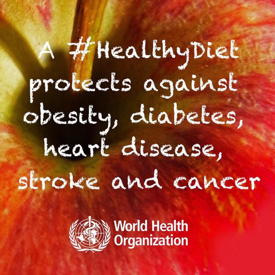WHOAFRO's tweet photo. A #HealthyDiet protects against obesity, diabetes, heart diseases, stroke and cancer. 
#ChooseHealth https://t.co/7wReso6fGt