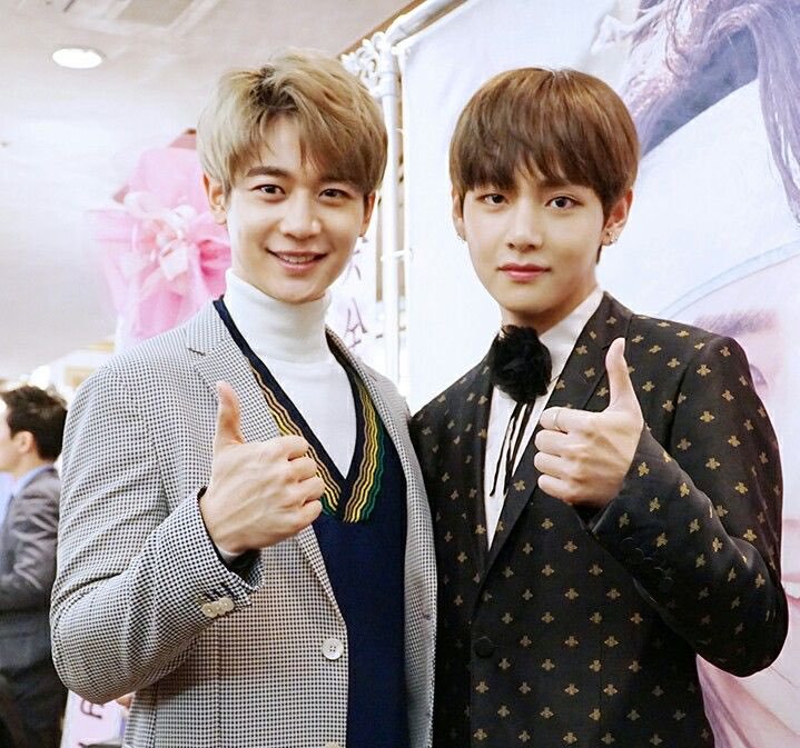 Choi Minho One of his hwarang hyungs. Evidently endeared by Taehyung. They like to hug and touch butts.