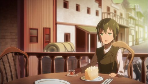 Kiko Cafe Ar Twitter アニメスイーツ100 キノの旅 クレープを山にして出す No 6 キノの旅 の山のようなクレープ 第1話 人を殺すことができる国 に登場した巨大ミルクレープ 1000枚焼くのは諦め パンケーキ風に分厚めに焼いて重ねました あめっこさん