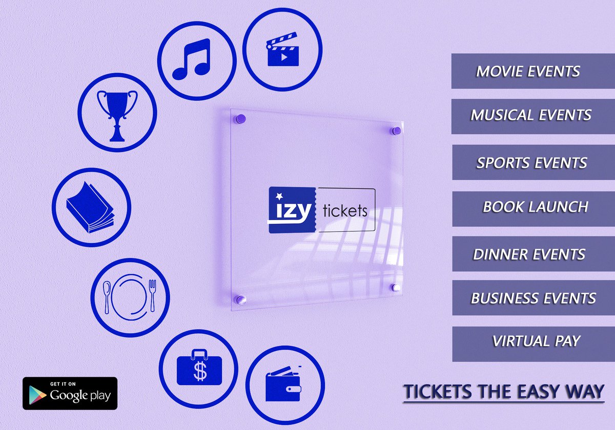 izyTickets's tweet photo. Download izyTickets from https://t.co/DkAYx3UPx9 and purchase tickets for all your events. 
#izyTickets #Cinema #Concerts #Events #Sports #Music #Movies #organisers #Awards #Newapp #familytrip https://t.co/l5f38DL66a